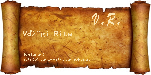 Vági Rita névjegykártya