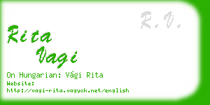 rita vagi business card