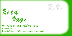 rita vagi business card